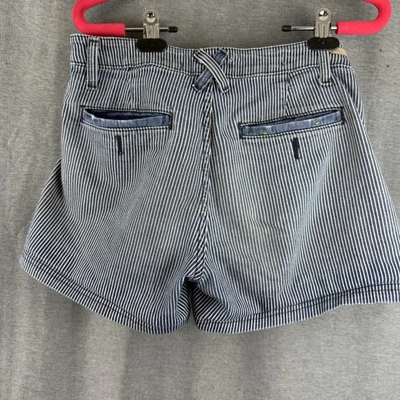 ANTHROPOLOGIE Pilcro and the Letterpress Railroad Striped Denim Shorts Womens 27 - Picture 2 of 6
